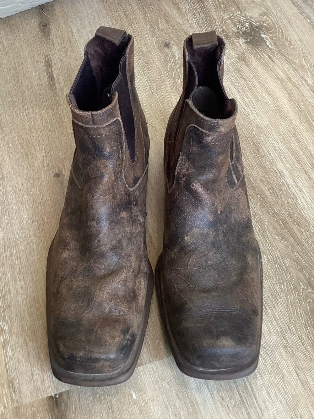 Ariat Mens 11.5 Distressed Leather Chelsea Boots Western Ranch Cowboy